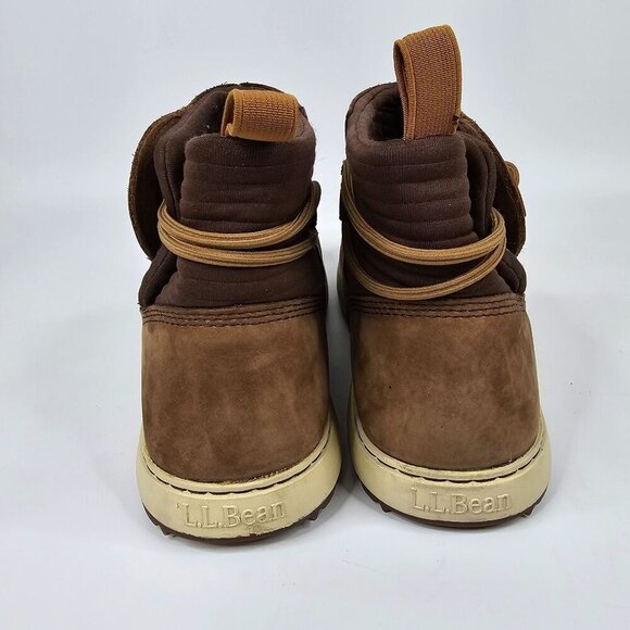 L.L. Bean Mountainside Toggle Brown Leather Boots Women's Size 9 - Picture 6 of 10